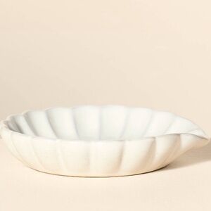 Hearth & Hand Scalloped Edge Stoneware Spoon Rest in Cream